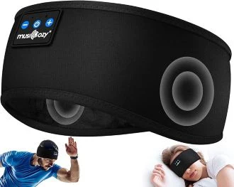 Wireless Music Headphones and Sleep Eye Mask for Sleep and Working Out